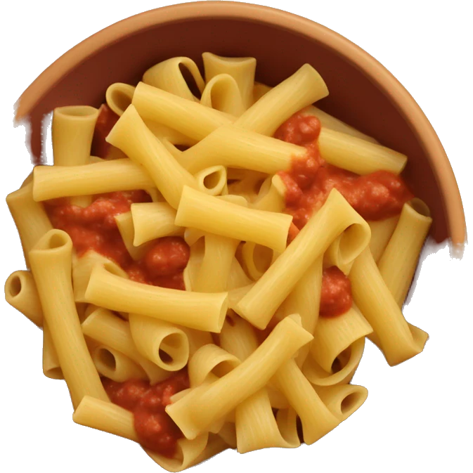 bowtie pasta with red sauce in a bowl  emoji