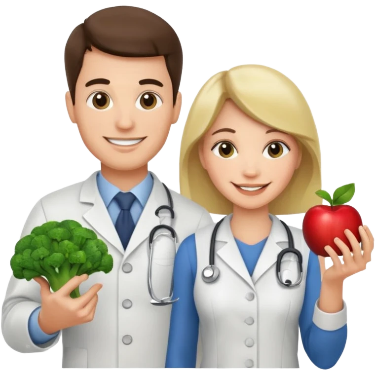 Crie para mim um emoji de Nutricionista casal homem e mulher emoji