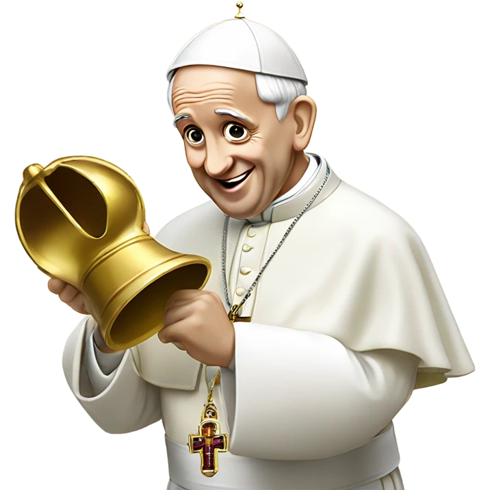 pope francis ringing bell emoji