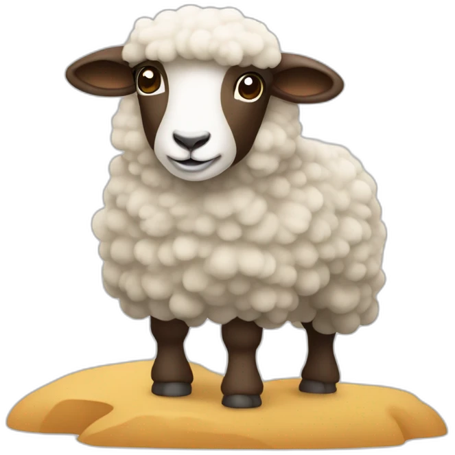 Mouton dans le sable emoji