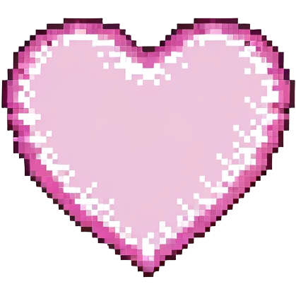 pink pixelated heart emoji