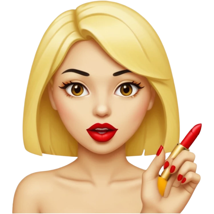 Normal yellow emoji sexy biting the point finger  emoji