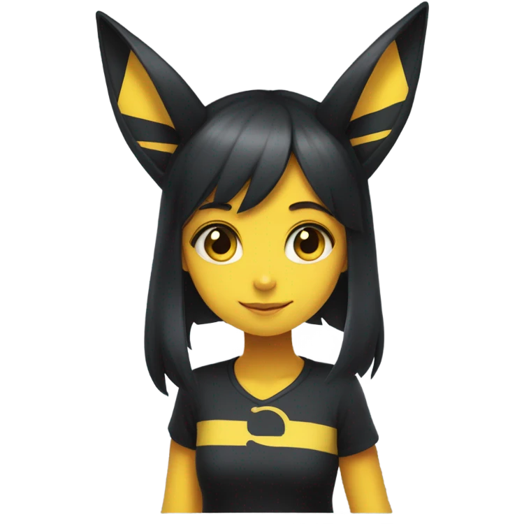 Girl next to umbreon Pokemon emoji