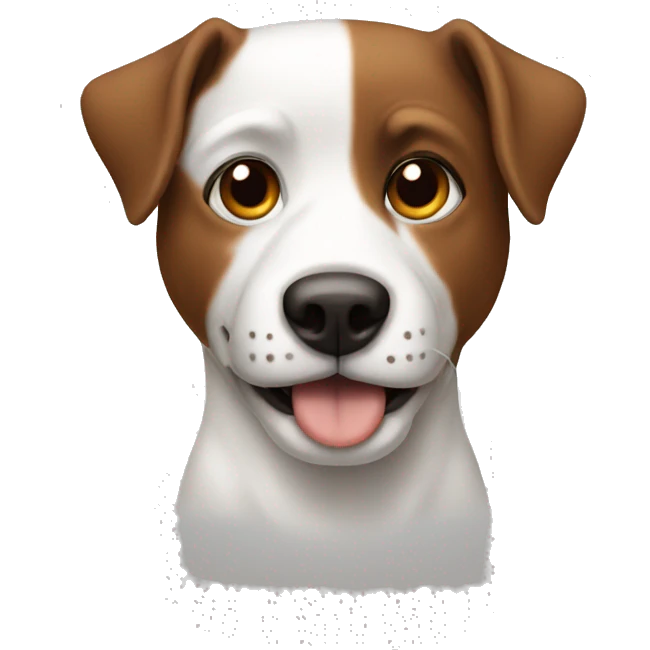 Dog white and brown  emoji