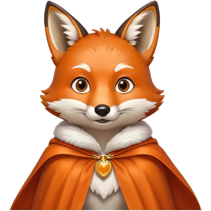 Posing fox with cape emoji