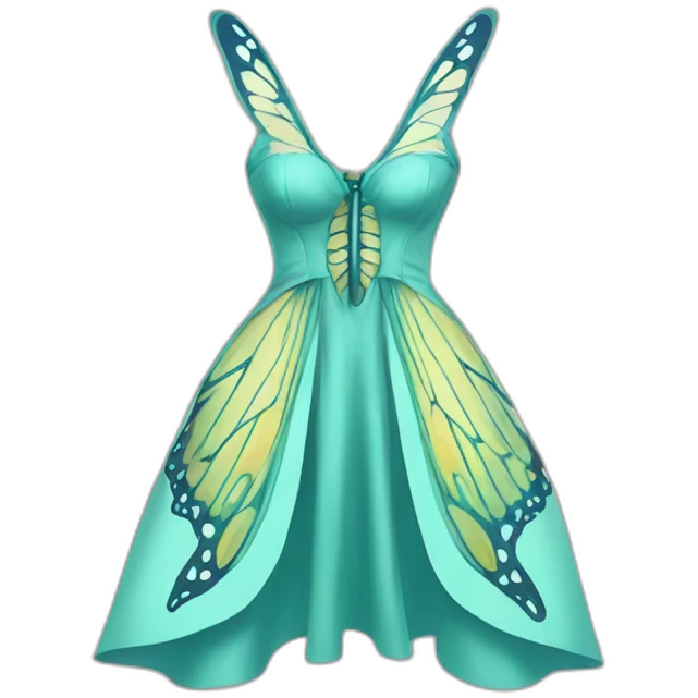 Butterfly inspired dress emoji
