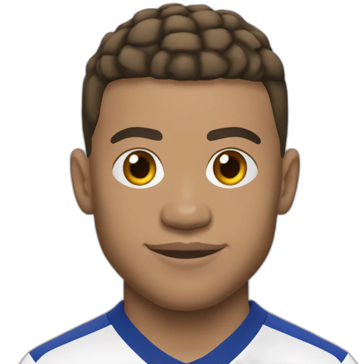 Kylian Mbappé jouant au foot avec l'équipe de France emoji