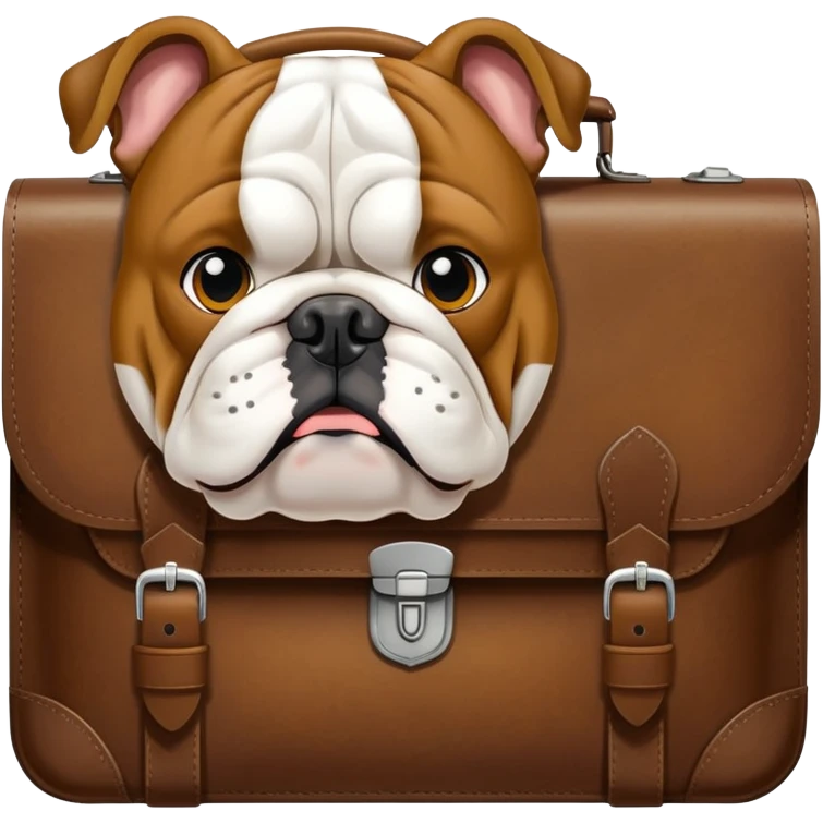 briefcase bulldog inglés emoji