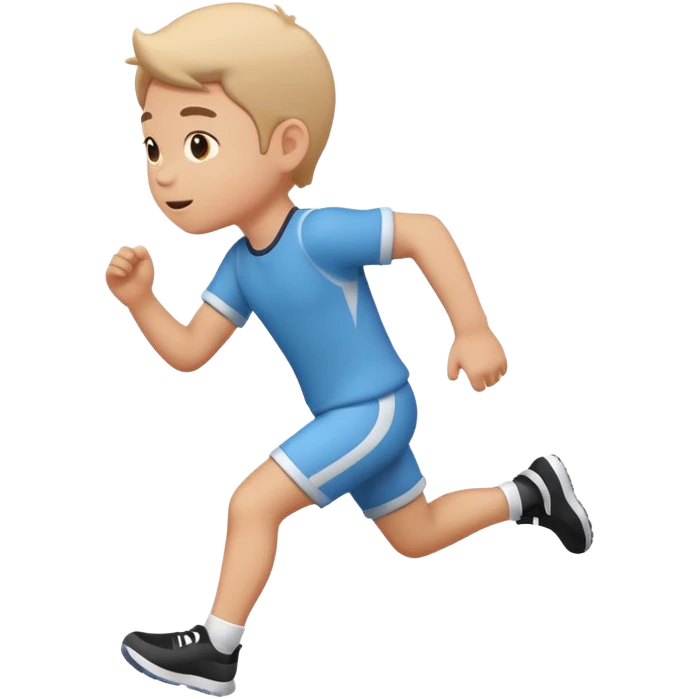 running boy emoji, side view,
cute emoji style, mobile game emoji,
soft 3D look, white outline sticker style,
no background emoji