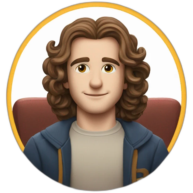 Eddie Munson Joseph Quinn with curled long hair stranger things emoji