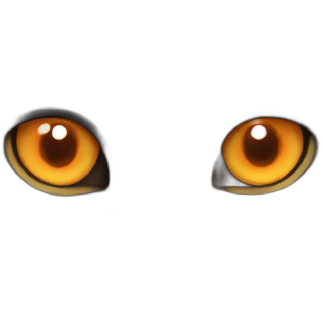 Grey cat with orange eyes emoji