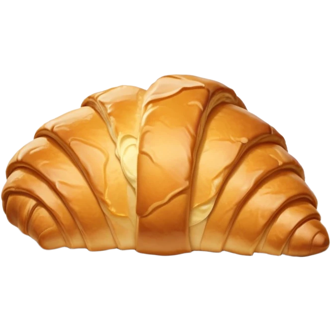 Croissant on the white plate emoji