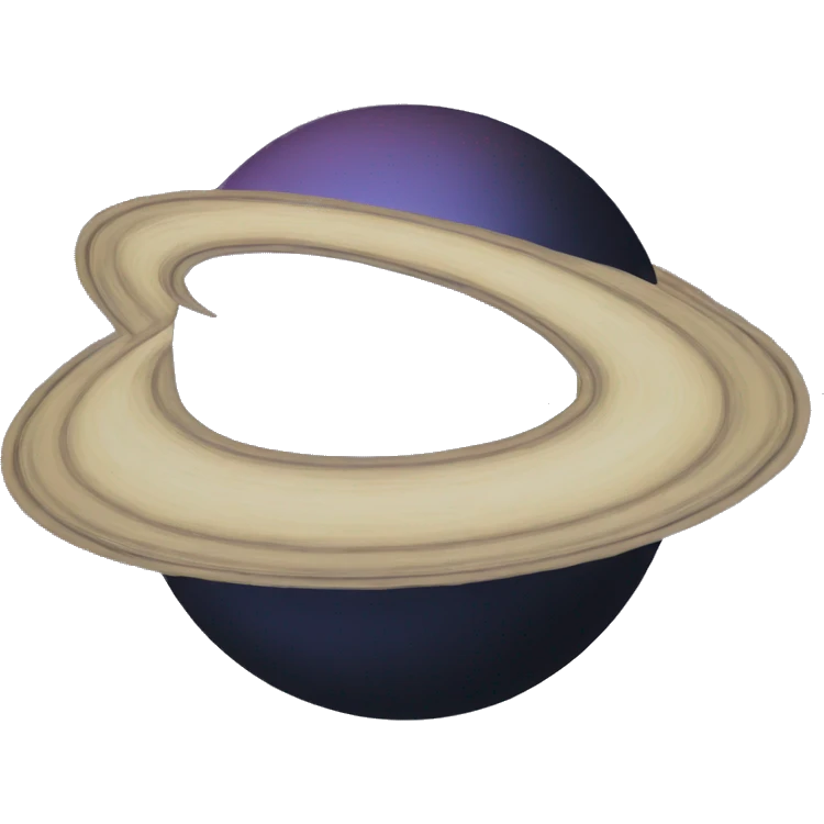 heart shape saturn emoji