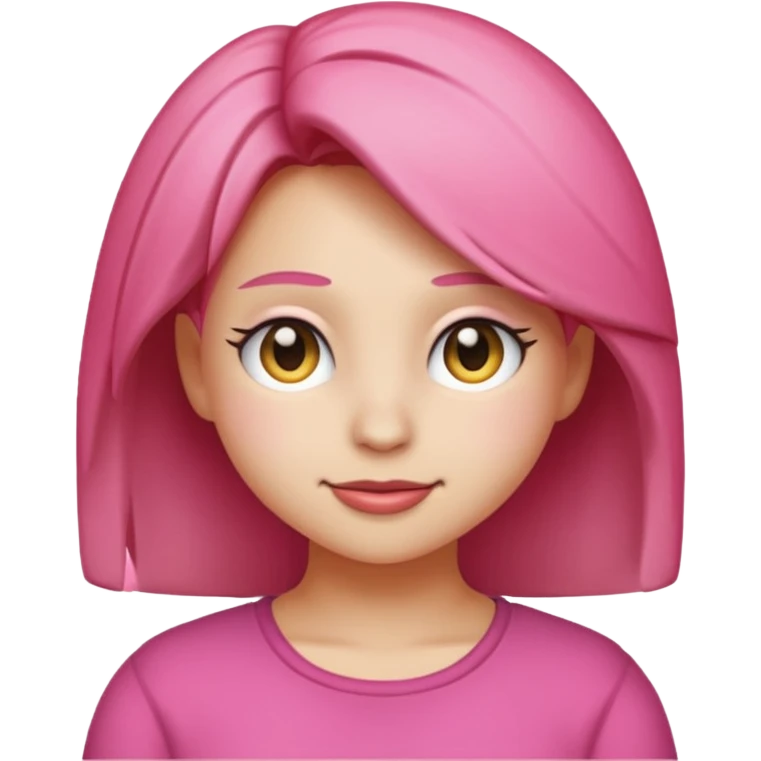 Amy Rose from Sonic, emoji style, relaxed face emoji