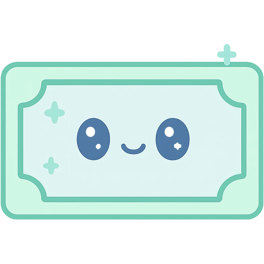 Деньги. Линейный минималистичный рисунок  emoji