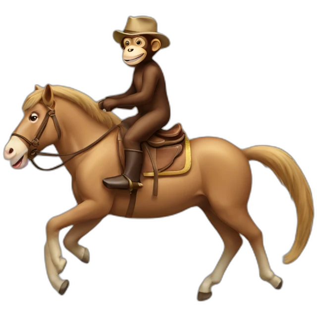 monkey riding horse emoji