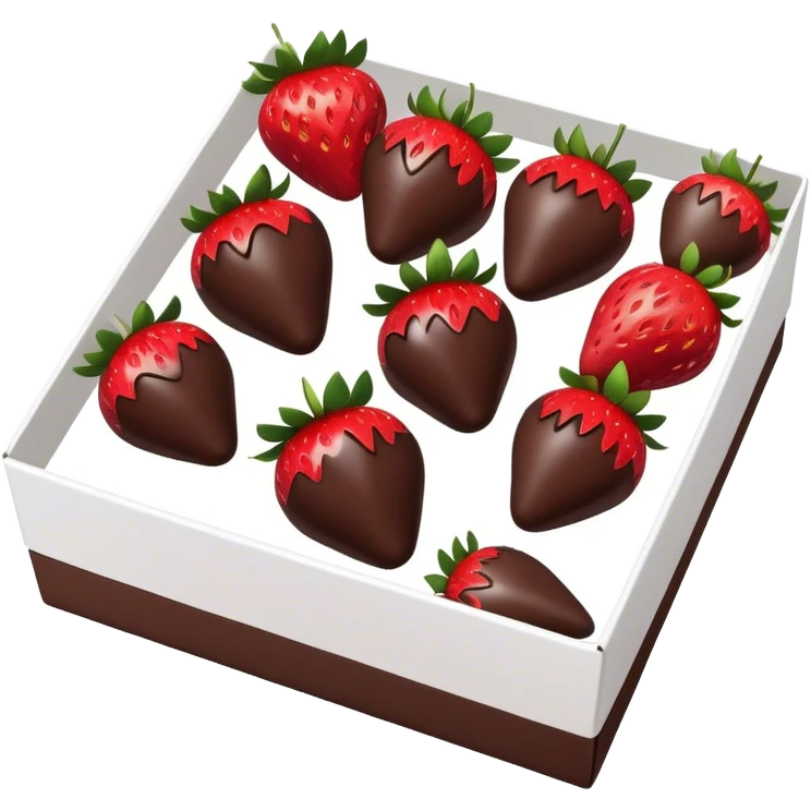 gift set of strawberries in chocolate emoji