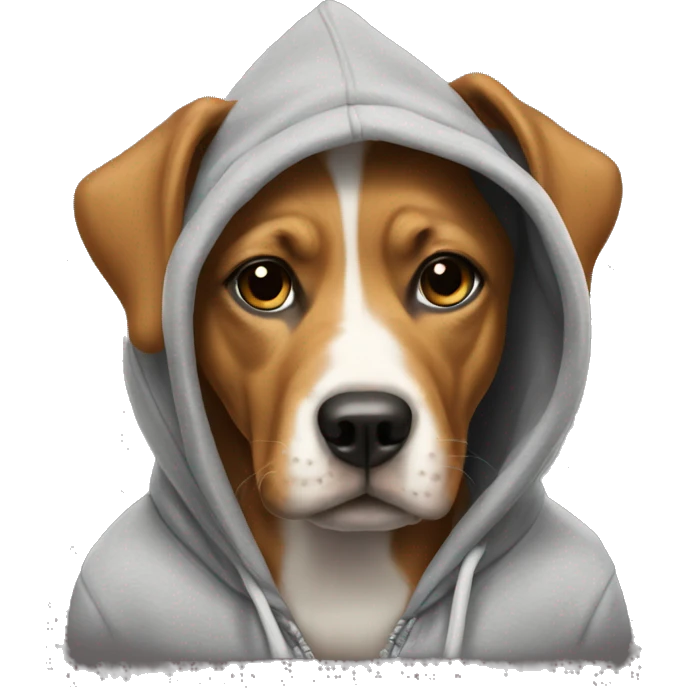 Dog wearing hoodie  emoji