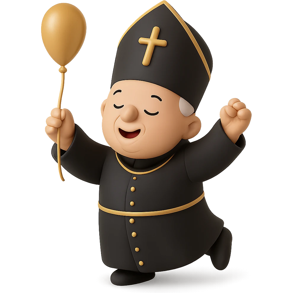 pope partying emoji