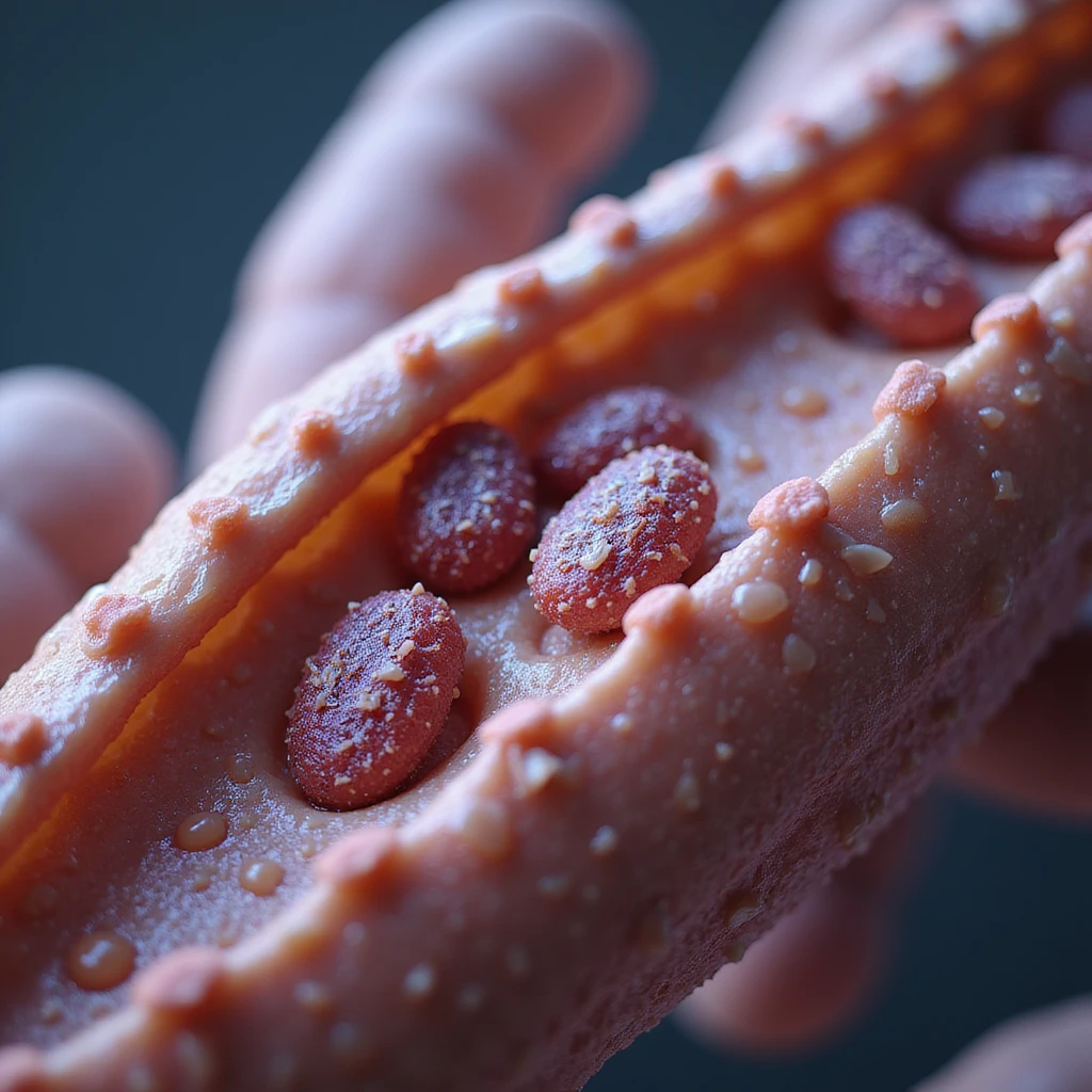 hyperrealistic and scientific 4K representation of fatty acid pathway from cell membrane to mitochondrion, with transport protein details emoji