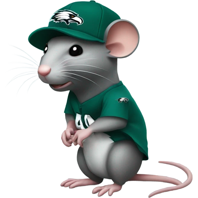 Rat with Philadelphia hat emoji