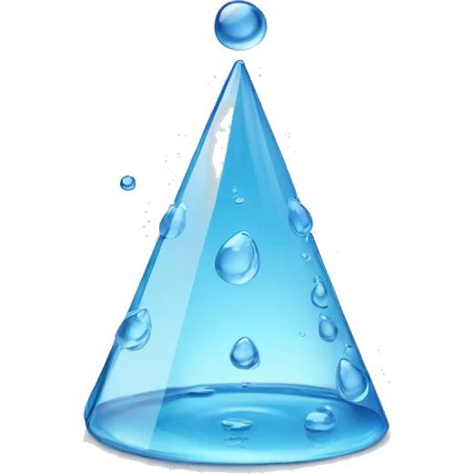 3 water drops in pyramid emoji