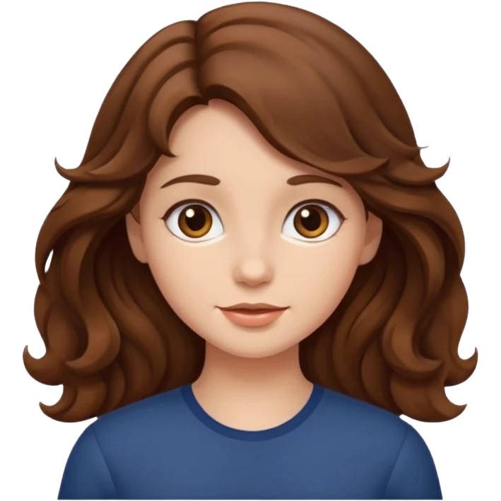 Fille au cheveux ondulés  emoji