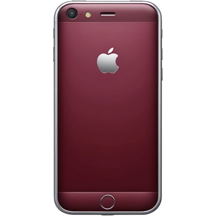 A maroon smartphone emoji