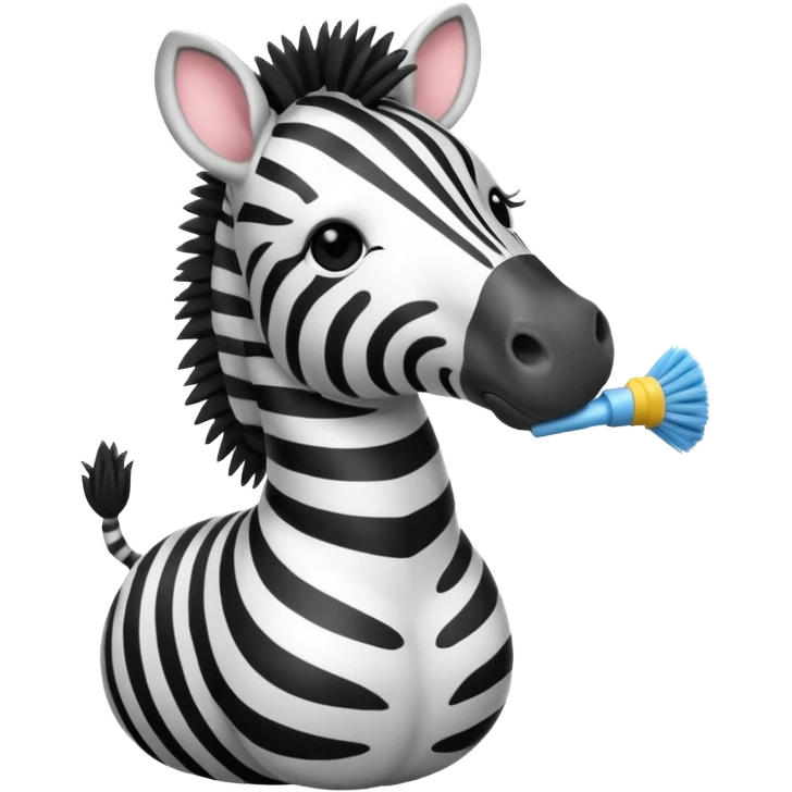 zebra is cleaning emoji