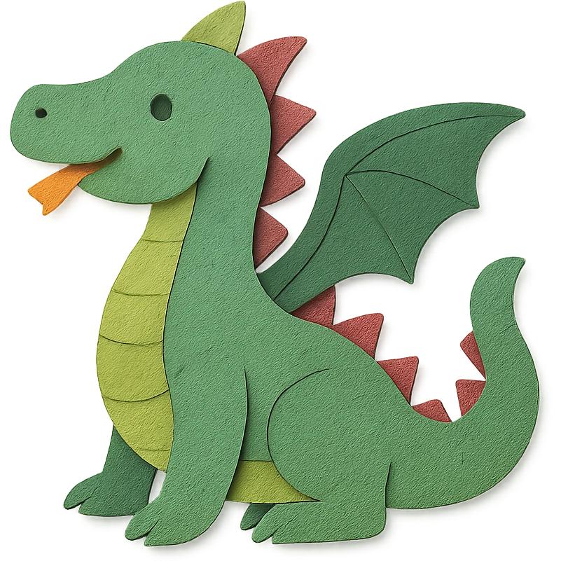 dragon paper sculpture emoji