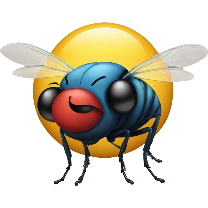 Fly kiss with smiley face emoji emoji