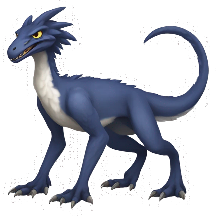 Sergal-raptor-vernid full body emoji
