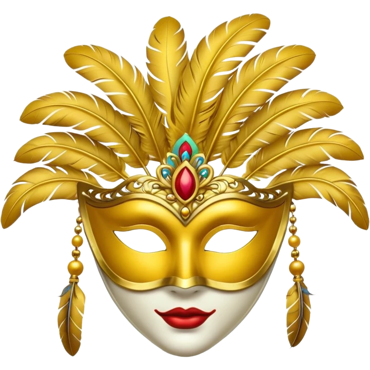 carnival mask in yellow emoji