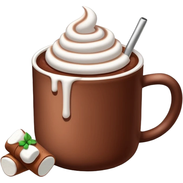 hot cocoa with marshmellows emoji