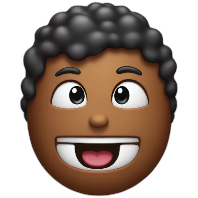 black happy cake emoji