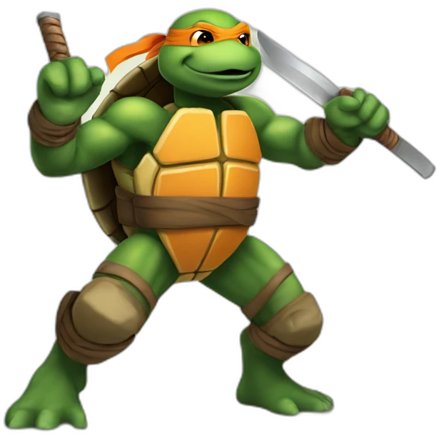 Ninja turtle orange emoji