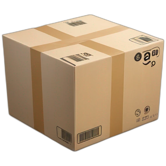 AMAZON BOX WITH UPC CODE emoji