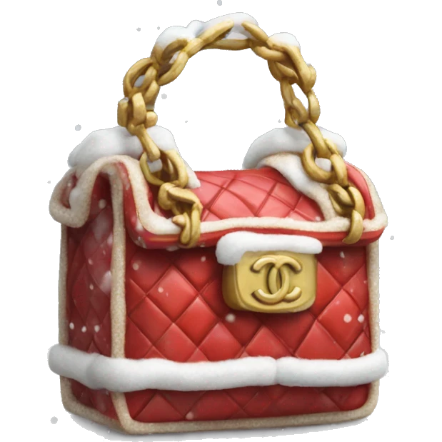 Christmas realistic bag snow chanel style emoji