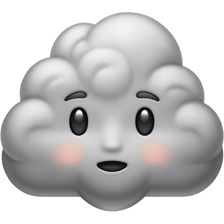 dust cloud emoji, evaporating, gentle fade, clean and simple emoji