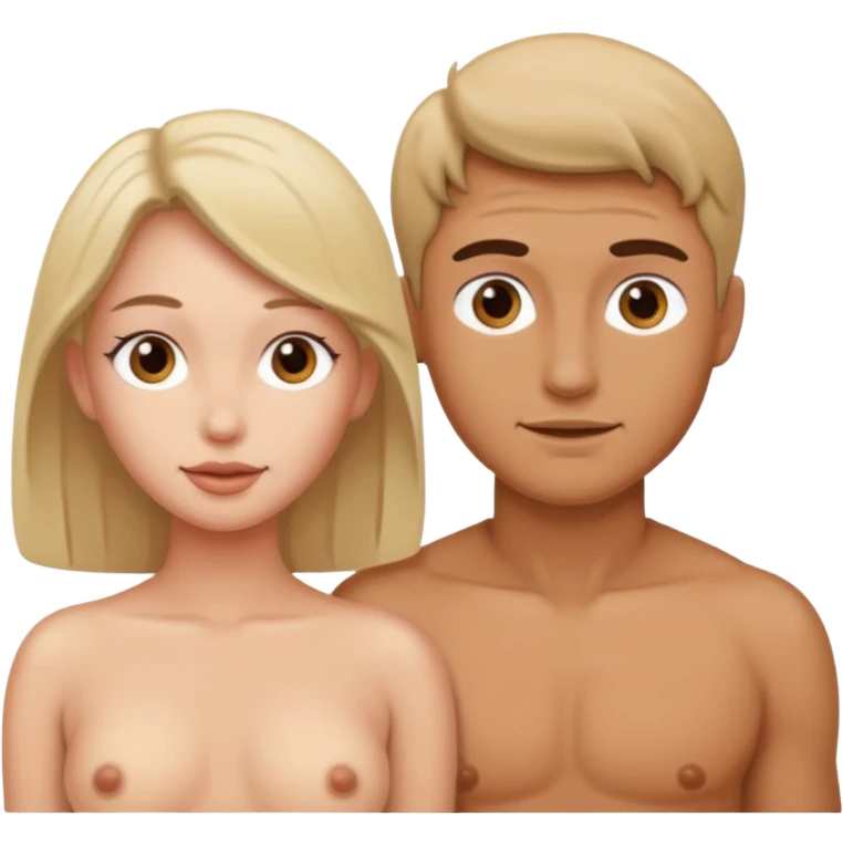 Naked woman fucked by naked man emoji