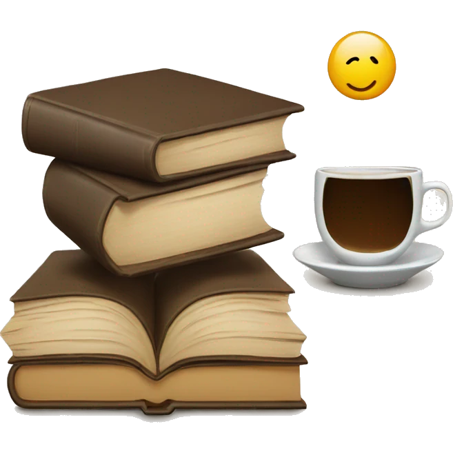 Books and coffee emoji