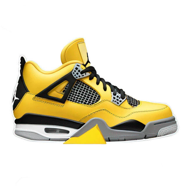 Jordan 4 lightning sneaker emoji