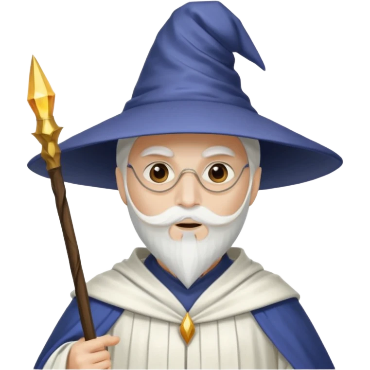 A wizard in white with white mask emoji