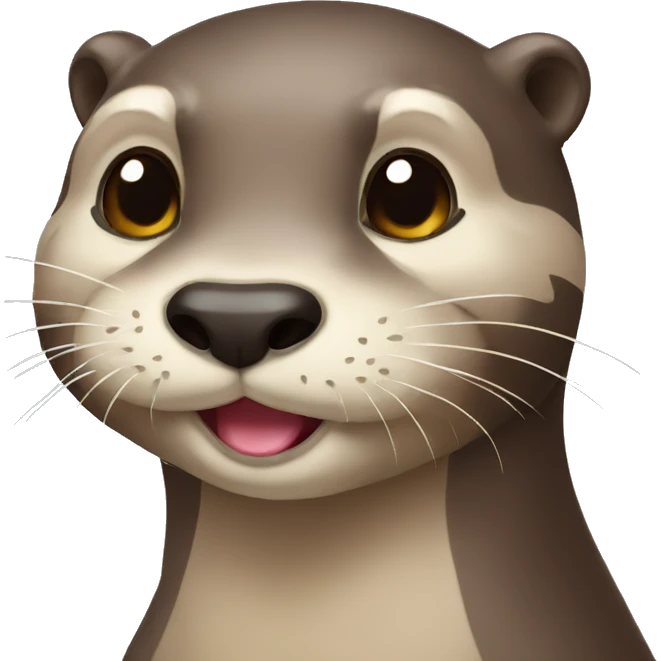Blushing otter  emoji