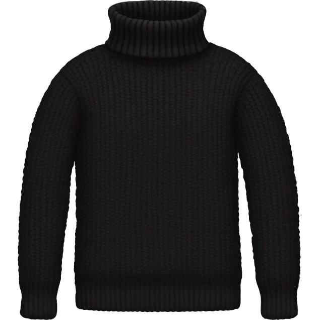 Black turtleneck Jumper clothing  emoji