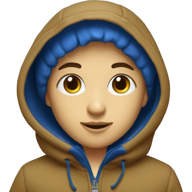 garcon yeux bleu cagoule emoji