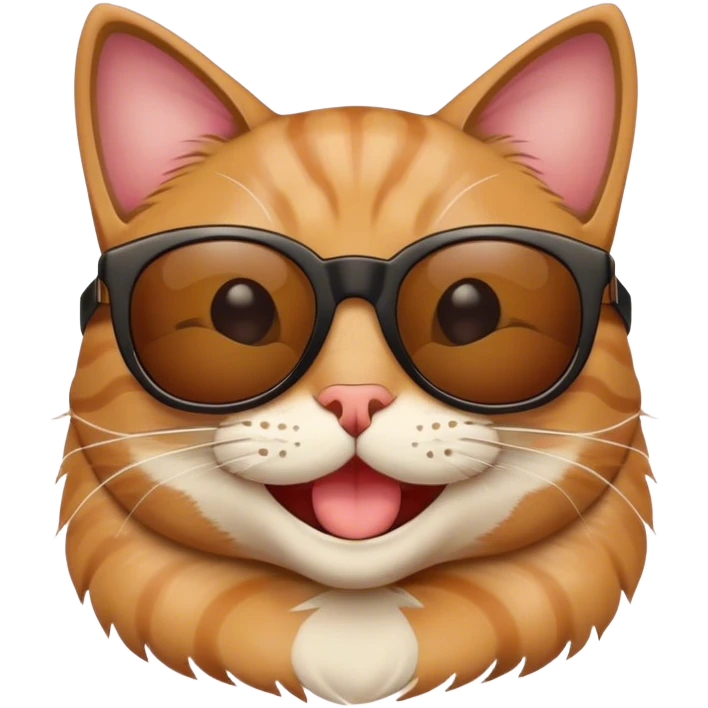 Cat with sunglasses laugh emoji
