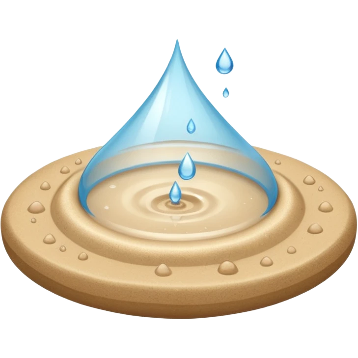 Water surrounded by san emoji