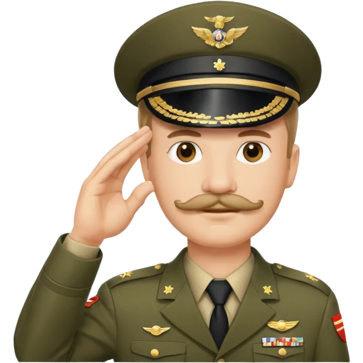 A MAN WITH MUSTACHE HEIL emoji