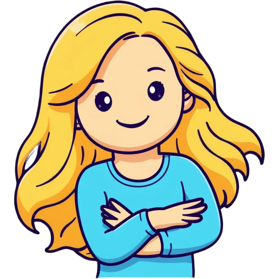 Nice blond girl with long hair  emoji